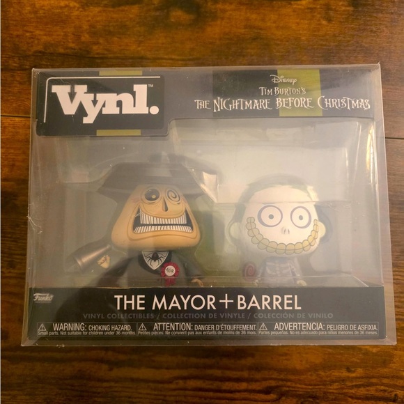 FUNKO VYNL: Nightmare Before Christmas - Mayor and Barrel NEW In Protector - Picture 1 of 4